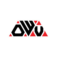 OWV triangle letter logo design with triangle shape. OWV triangle logo design monogram. OWV triangle vector logo template with red color. OWV triangular logo Simple, Elegant, and Luxurious Logo...