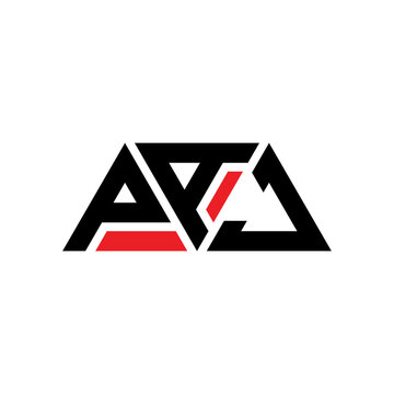 PAJ triangle letter logo design with triangle shape. PAJ triangle logo design monogram. PAJ triangle vector logo template with red color. PAJ triangular logo Simple, Elegant, and Luxurious Logo...