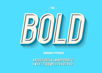 Vector bold font modern typography sans serif 3d style for book, promotion, poster, decoration, t shirt, sale banner, printing on fabric. Cool alphabet. Trendy typeface. 10 eps