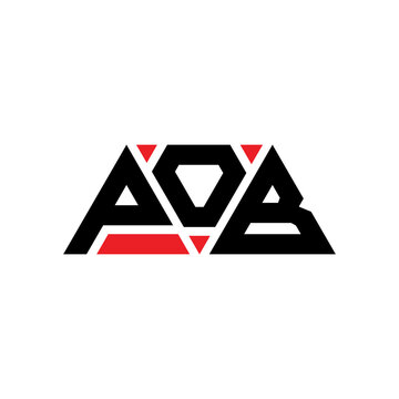 POB triangle letter logo design with triangle shape. POB triangle logo design monogram. POB triangle vector logo template with red color. POB triangular logo Simple, Elegant, and Luxurious Logo...