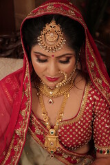 woman in sari with henna