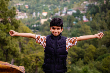 Fototapeta premium boy with arms outstretched