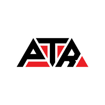 PTR triangle letter logo design with triangle shape. PTR triangle logo design monogram. PTR triangle vector logo template with red color. PTR triangular logo Simple, Elegant, and Luxurious Logo...