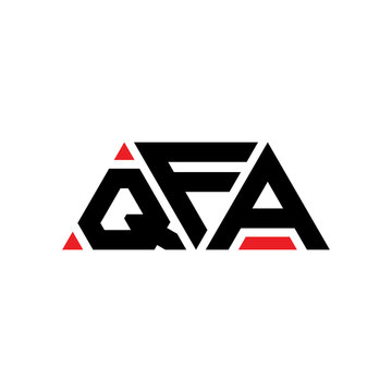 QFA triangle letter logo design with triangle shape. QFA triangle logo design monogram. QFA triangle vector logo template with red color. QFA triangular logo Simple, Elegant, and Luxurious Logo...