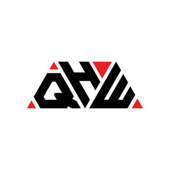 QHW triangle letter logo design with triangle shape. QHW triangle logo design monogram. QHW triangle vector logo template with red color. QHW triangular logo Simple, Elegant, and Luxurious Logo...