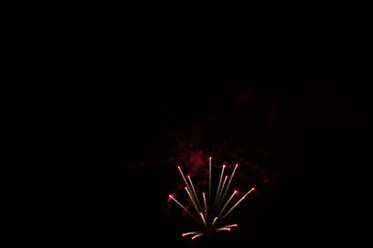 4th of July fireworks in a night sky