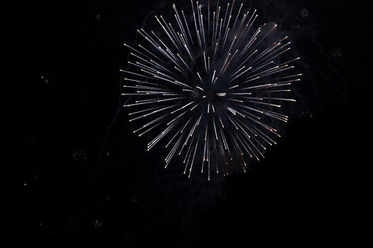 4th of July fireworks in a night sky