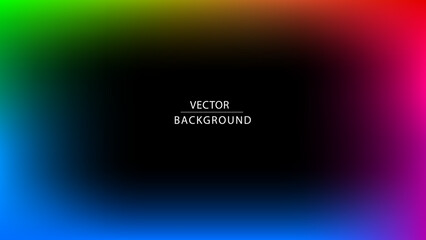 Colorful abstract background. Creative graphic design with blurred gradient mesh backdrop. Smooth banner in bright rainbow colors without transparency. Vector illustration.