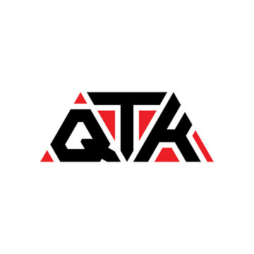 QTK triangle letter logo design with triangle shape. QTK triangle logo design monogram. QTK triangle vector logo template with red color. QTK triangular logo Simple, Elegant, and Luxurious Logo...