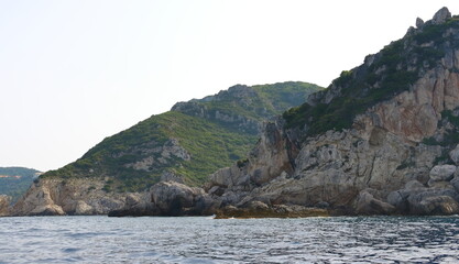 Obraz premium sea and rocks in corfu