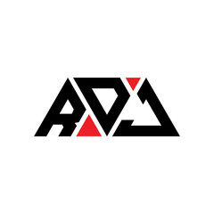 RDJ triangle letter logo design with triangle shape. RDJ triangle logo design monogram. RDJ triangle vector logo template with red color. RDJ triangular logo Simple, Elegant, and Luxurious Logo... © mamun25g