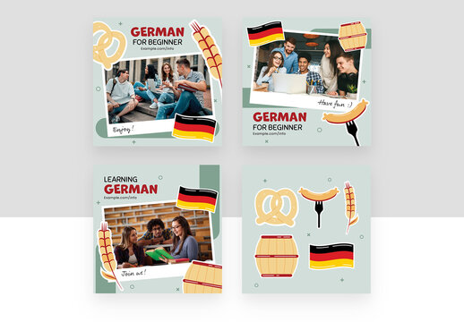 German Themed School Social Media Banners