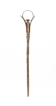 golden scepter isolated on white background