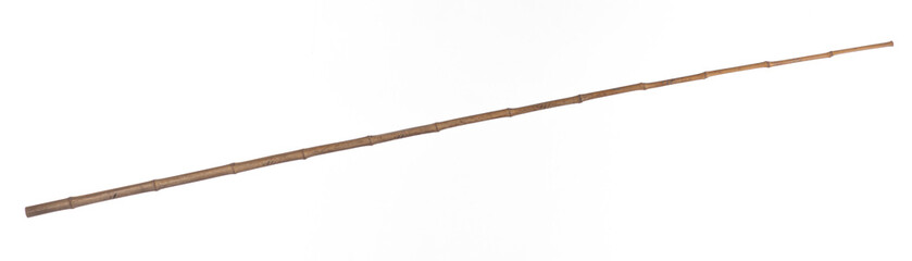 long bamboo stick isolated on white background