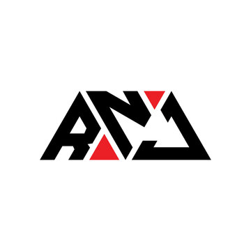 RNJ triangle letter logo design with triangle shape. RNJ triangle logo design monogram. RNJ triangle vector logo template with red color. RNJ triangular logo Simple, Elegant, and Luxurious Logo...