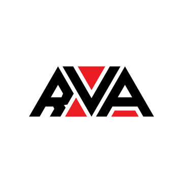 RVA triangle letter logo design with triangle shape. RVA triangle logo design monogram. RVA triangle vector logo template with red color. RVA triangular logo Simple, Elegant, and Luxurious Logo...