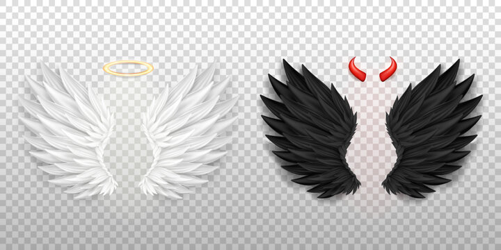 HD wallpaper: Fantasy, Angel, Black & White, Dark, Evil, Light, Wings |  Wallpaper Flare