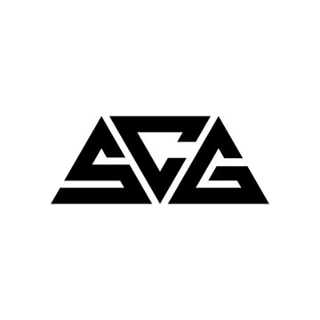 SCG triangle letter logo design with triangle shape. SCG triangle logo design monogram. SCG triangle vector logo template with red color. SCG triangular logo Simple, Elegant, and Luxurious Logo...