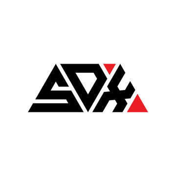 SDX triangle letter logo design with triangle shape. SDX triangle logo design monogram. SDX triangle vector logo template with red color. SDX triangular logo Simple, Elegant, and Luxurious Logo...
