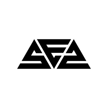 SEZ triangle letter logo design with triangle shape. SEZ triangle logo design monogram. SEZ triangle vector logo template with red color. SEZ triangular logo Simple, Elegant, and Luxurious Logo...