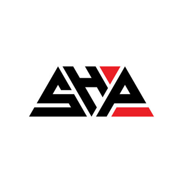 SHP triangle letter logo design with triangle shape. SHP triangle logo design monogram. SHP triangle vector logo template with red color. SHP triangular logo Simple, Elegant, and Luxurious Logo...