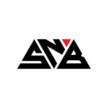 SNB triangle letter logo design with triangle shape. SNB triangle logo design monogram. SNB triangle vector logo template with red color. SNB triangular logo Simple, Elegant, and Luxurious Logo...