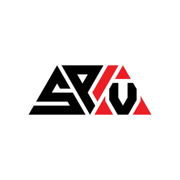 SPV triangle letter logo design with triangle shape. SPV triangle logo design monogram. SPV triangle vector logo template with red color. SPV triangular logo Simple, Elegant, and Luxurious Logo...