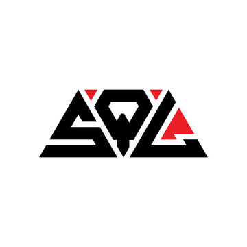 SQL triangle letter logo design with triangle shape. SQL triangle logo design monogram. SQL triangle vector logo template with red color. SQL triangular logo Simple, Elegant, and Luxurious Logo...