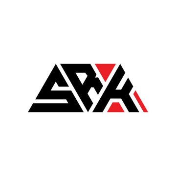SRK triangle letter logo design with triangle shape. SRK triangle logo design monogram. SRK triangle vector logo template with red color. SRK triangular logo Simple, Elegant, and Luxurious Logo...