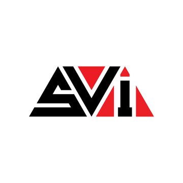 SVI triangle letter logo design with triangle shape. SVI triangle logo design monogram. SVI triangle vector logo template with red color. SVI triangular logo Simple, Elegant, and Luxurious Logo...