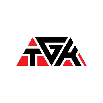TGK triangle letter logo design with triangle shape. TGK triangle logo design monogram. TGK triangle vector logo template with red color. TGK triangular logo Simple, Elegant, and Luxurious Logo...