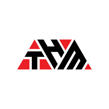 THM triangle letter logo design with triangle shape. THM triangle logo design monogram. THM triangle vector logo template with red color. THM triangular logo Simple, Elegant, and Luxurious Logo...