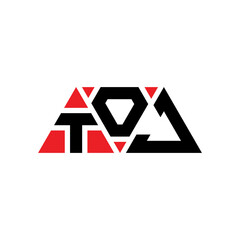TOJ triangle letter logo design with triangle shape. TOJ triangle logo design monogram. TOJ triangle vector logo template with red color. TOJ triangular logo Simple, Elegant, and Luxurious Logo...