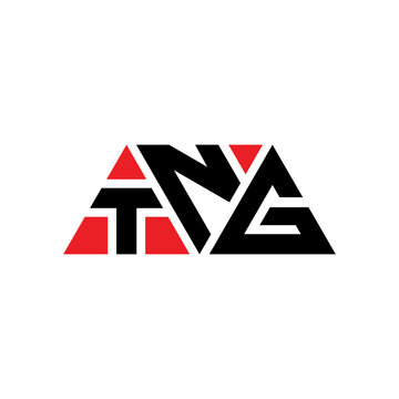 TNG triangle letter logo design with triangle shape. TNG triangle logo design monogram. TNG triangle vector logo template with red color. TNG triangular logo Simple, Elegant, and Luxurious Logo...