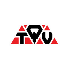 TQV triangle letter logo design with triangle shape. TQV triangle logo design monogram. TQV triangle vector logo template with red color. TQV triangular logo Simple, Elegant, and Luxurious Logo...