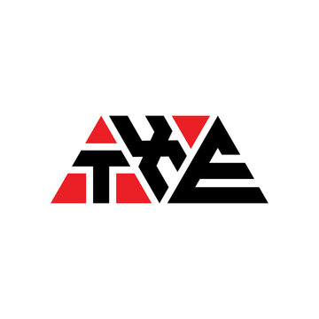 TXE triangle letter logo design with triangle shape. TXE triangle logo design monogram. TXE triangle vector logo template with red color. TXE triangular logo Simple, Elegant, and Luxurious Logo...