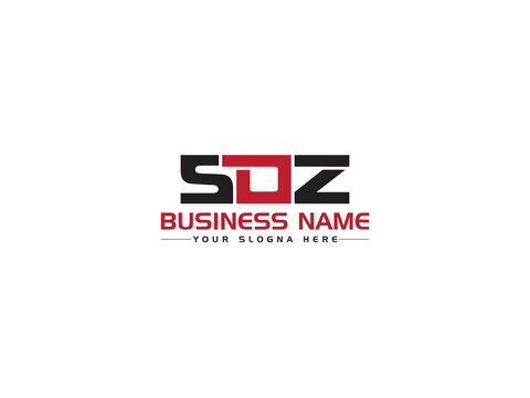 Letter SOZ Logo Icon, Creative SO s o z Letter Logo Icon Vector With Colorful Three Letter Design For Brand