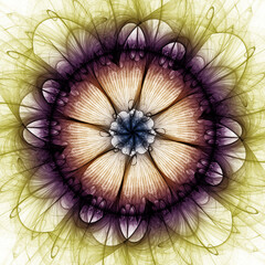 Abstract fractal flower