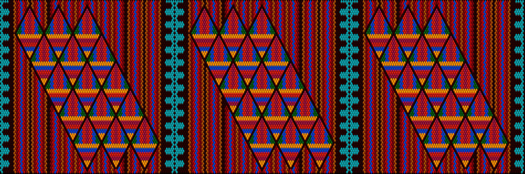   Pattern, ornament,  tracery, mosaic ethnic, folk, national, geometric  for fabric, interior, ceramic, furniture in the Latin American style.