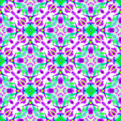 Medallion Traditional Art. Purple, Pink, Lavender