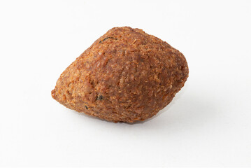 Traditional Arabian kibbeh isolated on white background.