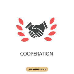 cooperation icons  symbol vector elements for infographic web