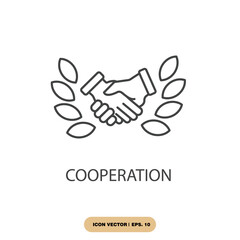 cooperation icons  symbol vector elements for infographic web