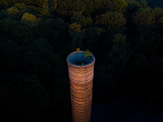 The chimney at sunset