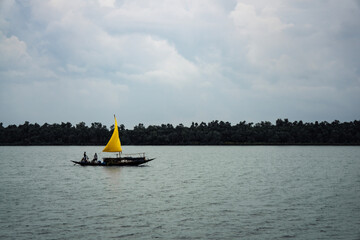 sailing on the river