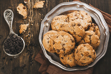 Pile of homemade cookies