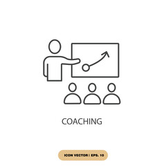 coaching icons  symbol vector elements for infographic web