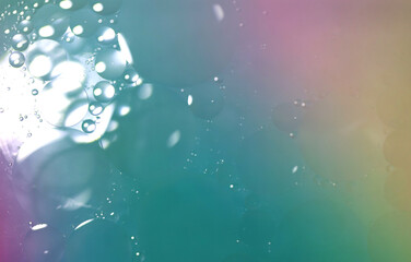 Abstract bubble soft focus blinking gradient horizontal copy space background.