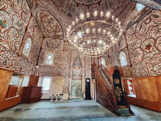 Interior of the central mosque in Tirana in Albania - obrazy, fototapety, plakaty