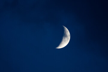 Obraz na płótnie Canvas Half moon in the sky